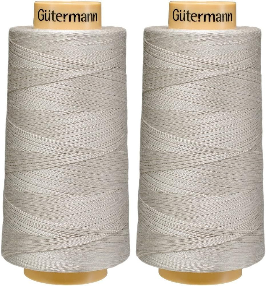 2-Pack - Gutermann Natural Cotton Thread Solids, 3281-Yard Each, Egg-White