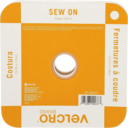 VELCRO Brand Sew On Fabric Alterations and Hemming | No Ironing or Gluing | Ideal Substitute for Snaps and Buttons | Tape, 30in x 3/4in, Beige