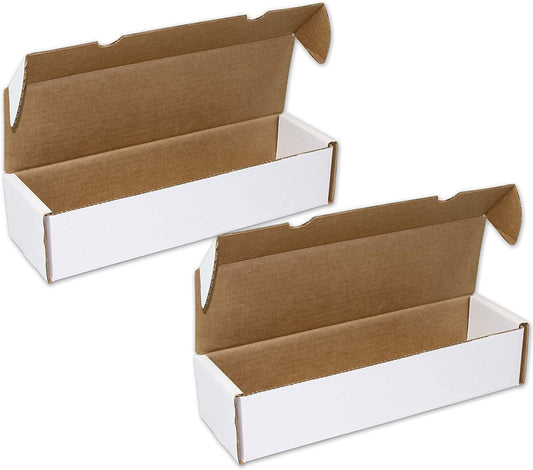 2 Boxes - BCW 1000 Count - Corrugated Cardboard Gaming Storage Box - Trading Card Collecting Supplies