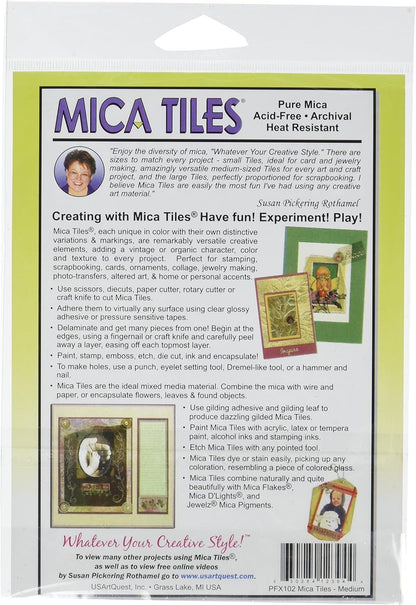 US Artquest Mica Tile Medium Pieces 1-Ounce, Approx 5-Inch by 6-Inch