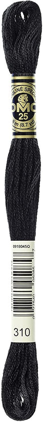 Dmc 6-Strand Embroidery Cotton 8.7yd-Black