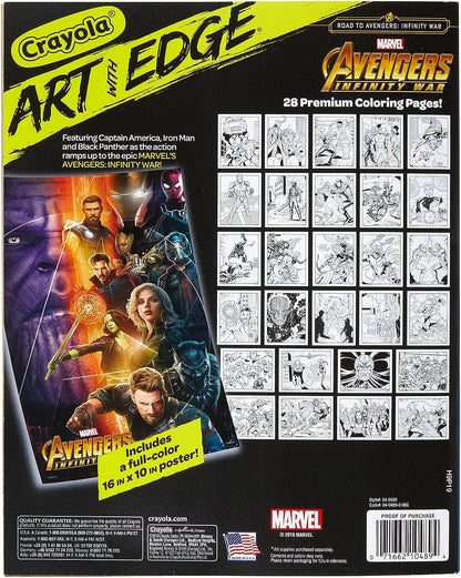 Crayola Marvel Avengers Endgame Coloring Pages, (Model: 40489)