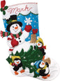 Bucilla Felt Applique 18" Stocking Making Kit, The Perfect Tree, Perfect for DIY Arts and Crafts, 89329E