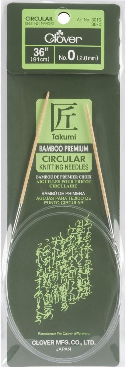 Clover Bamboo Circular 36" No. 0, None