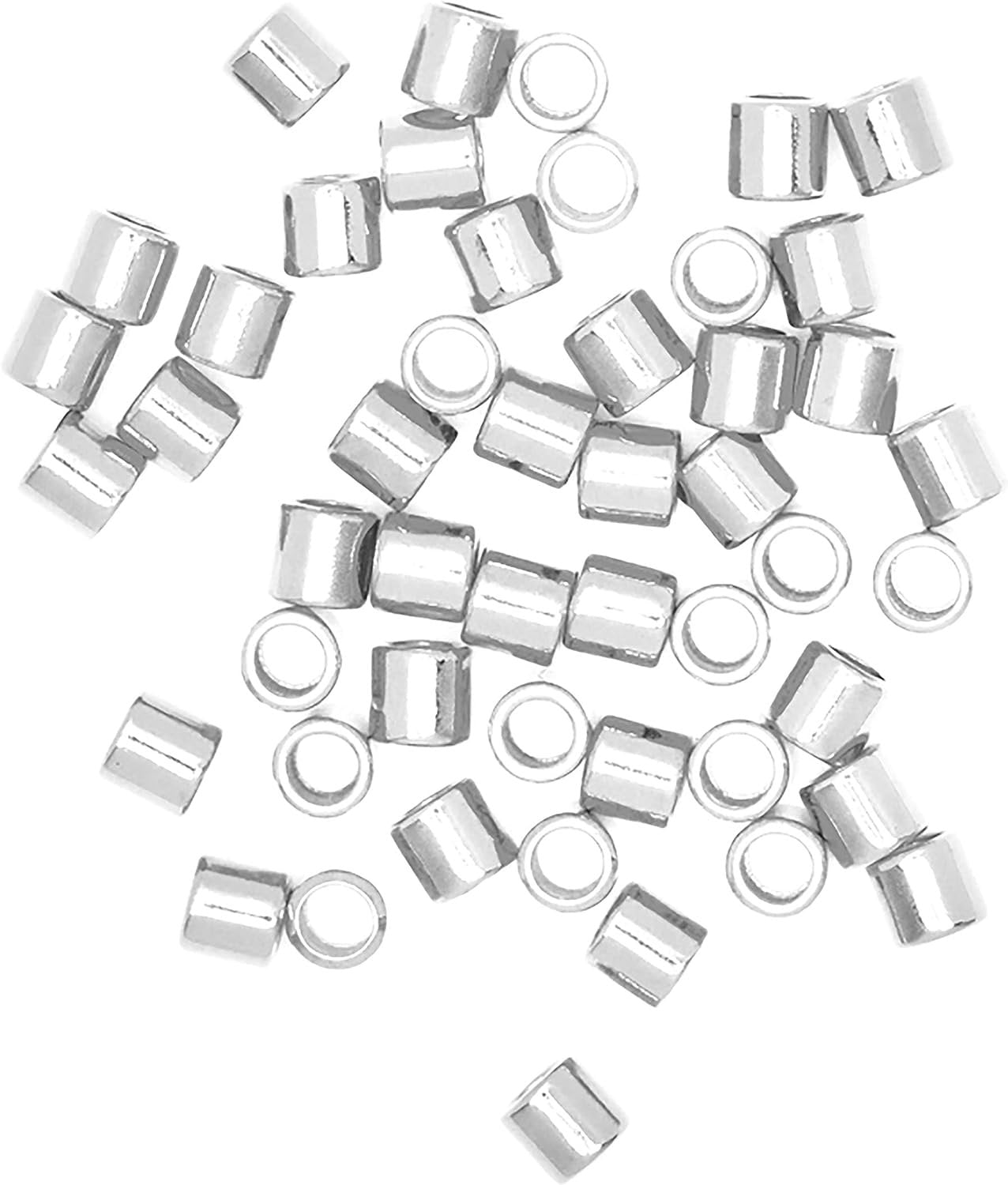 Cousin 2mm Sterling Silver Crimp Bead - 50pc