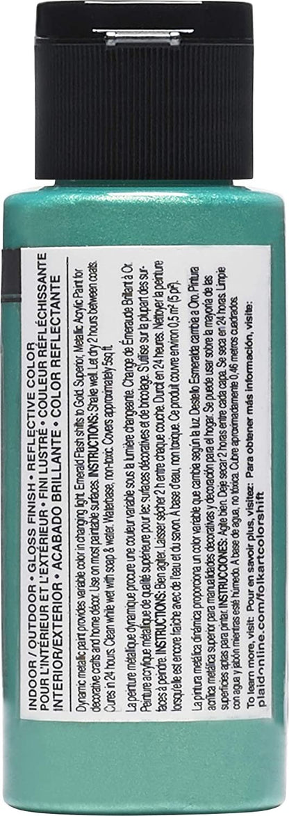 FolkArt Color Shift Paint, 2 Ounce, Emerald 2 Fl Oz