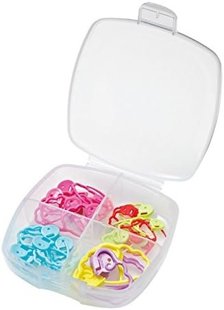 Clover 3033 Quick Locking Stitch Marker Set Multicolor, 3" Height x 3" Length x 1.2" Width