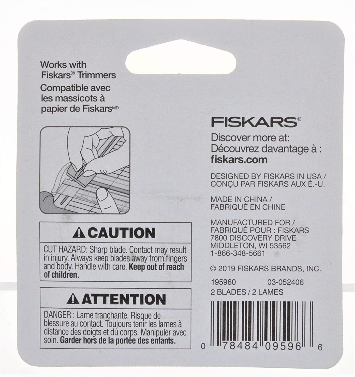 Fiskars Personal Paper Trimmer Replacement Blades-2PK