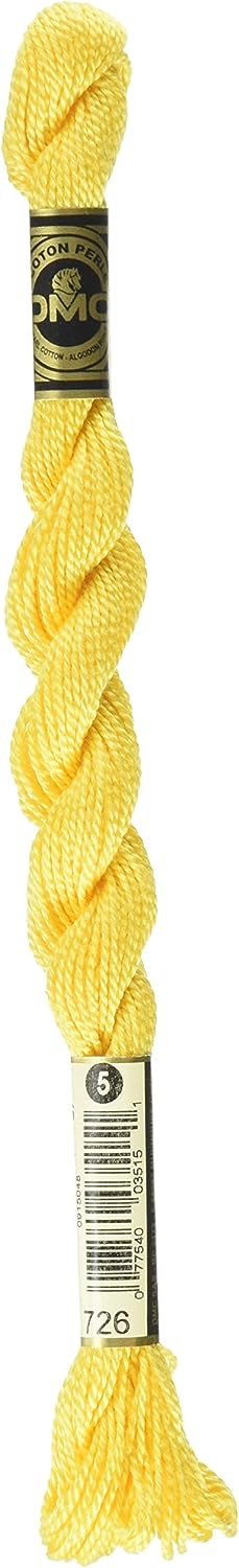 DMC 115 5-726 Pearl Cotton Thread, Light Topaz, Size 5