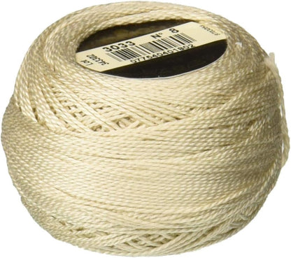 DMC Pearl Cotton Ball Size 8 87yd, Very Light Mocha Brown