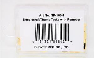 Clover NP100H 7/16'' Needlecraft Thumb Tacks and Remover