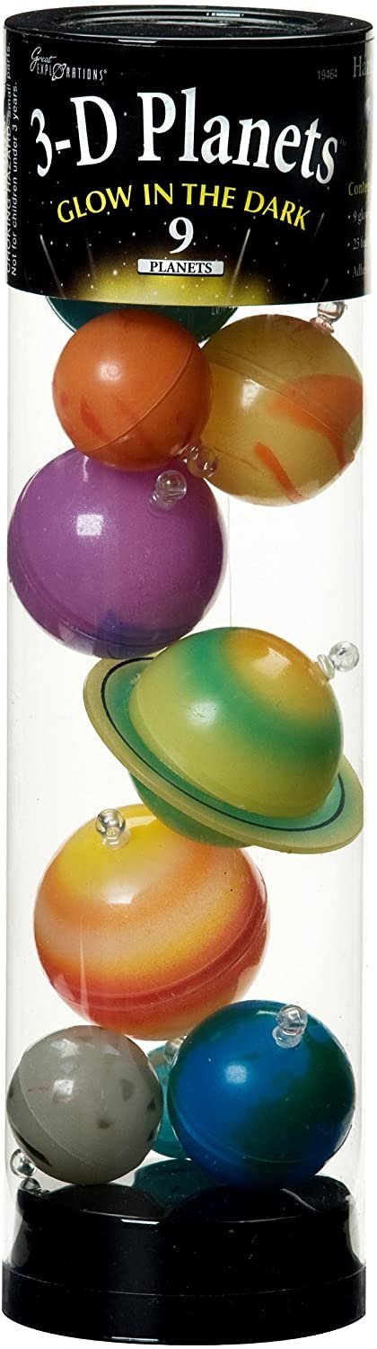 University Games 3-D Planets in a Tube Glow-in-The-Dark