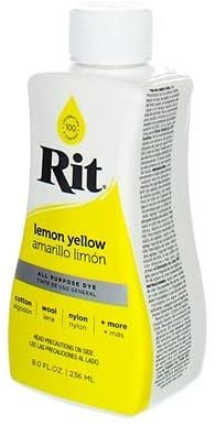 Rit Dyes lemon yellow liquid 8 oz. bottle [PACK OF 4 ]