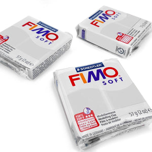 FIMO Soft Polymer Oven Modelling Clay - Most Popular Colours - 57g - Set of 3 - Black