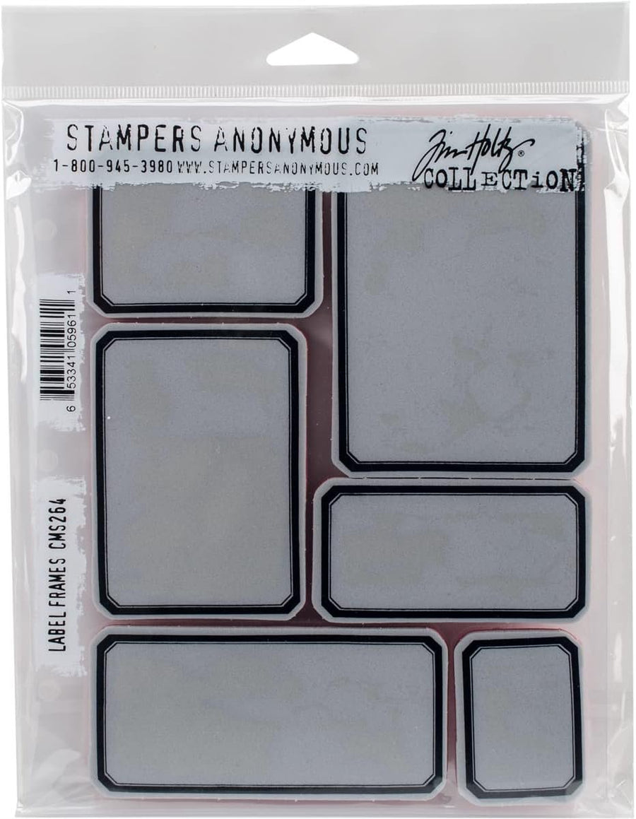 Stampers Anonymous CMS Set StampersA Cling Stamp THoltz Label Frames