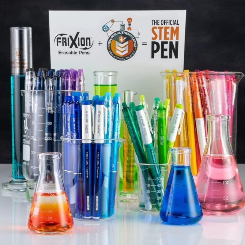 Pilot, FriXion ColorSticks Erasable Gel Ink Pens, Fine Point 0.7 mm, Pack of 12, Black