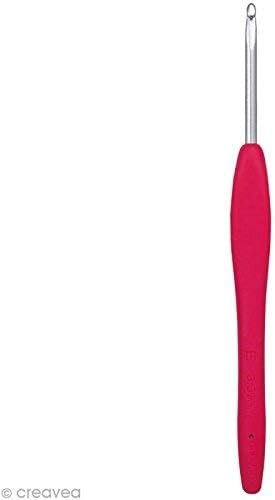 Clover Amour Crochet Hook: 3.5mm, 3.50mm, Red