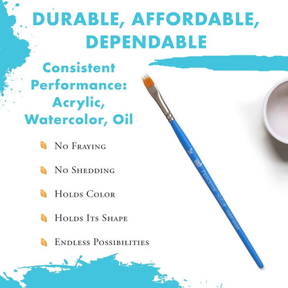 Princeton Select Artiste, Series 3750, Paint Brush for Acrylic, Watercolor and Oil, Filbert Grainer, 1/4 Inch