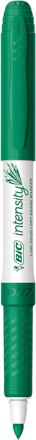 BIC GDEP41-Ast Great Erase Low Odor Dry Erase Markers, Fine Point, Assorted, 4 Dry Erase Markers