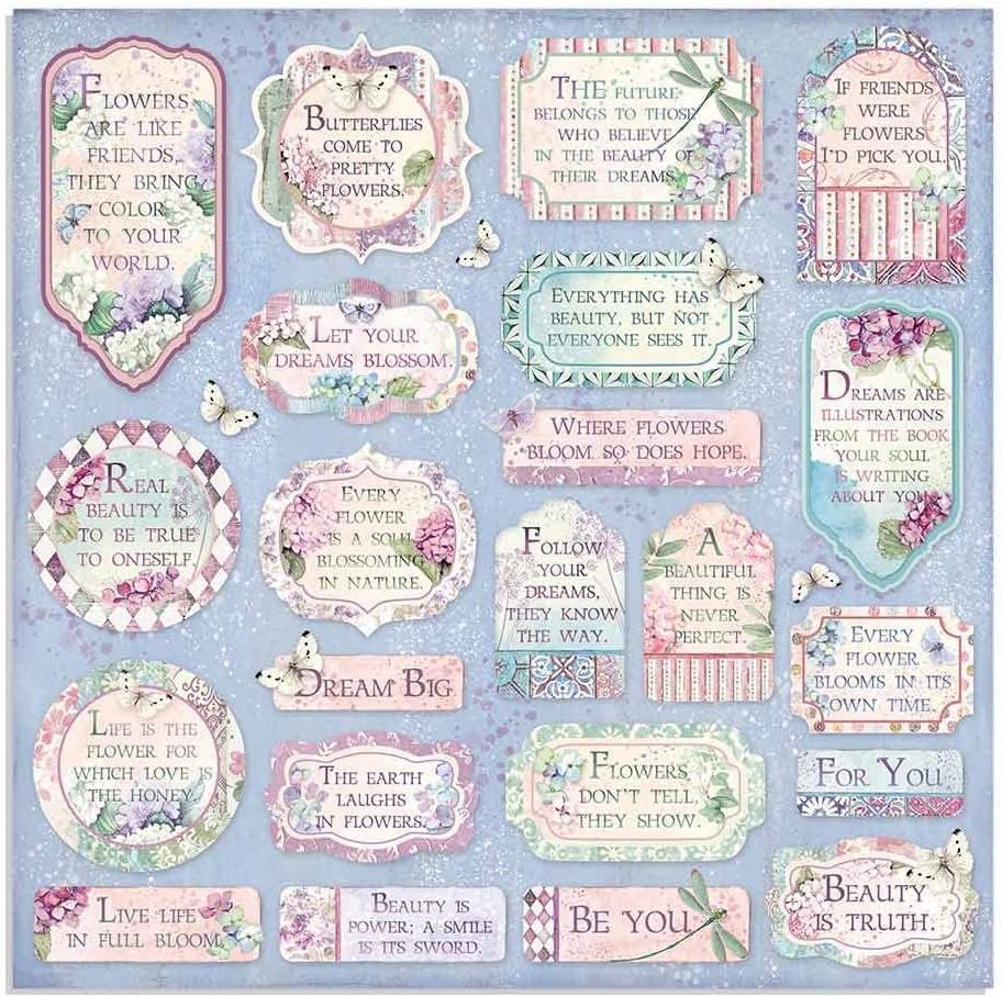 STAMPERIA INTL, KFT (3PL) Paper PAD 12X12 10PK, Hortensia, 10 Designs/1 Each