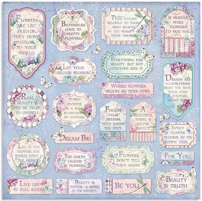 STAMPERIA INTL, KFT (3PL) Paper PAD 12X12 10PK, Hortensia, 10 Designs/1 Each