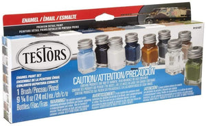 Testors Camo Flat Enamel Paint Set (Packaging May Vary)