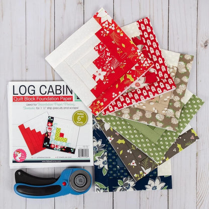 It's Sew Emma Log Cabin Foundation Paper 6 inch