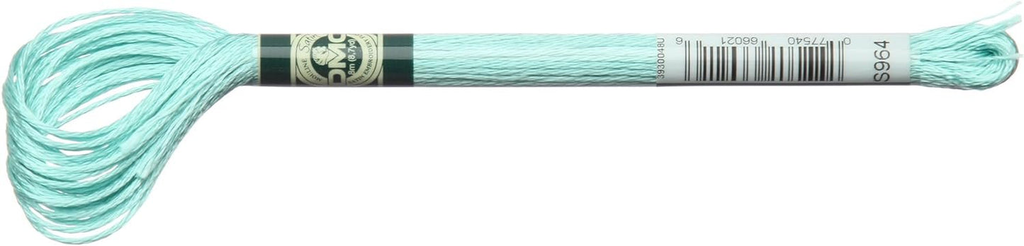 DMC Satin Floss 8.7 Yards-Light Seagreen 12 per Box