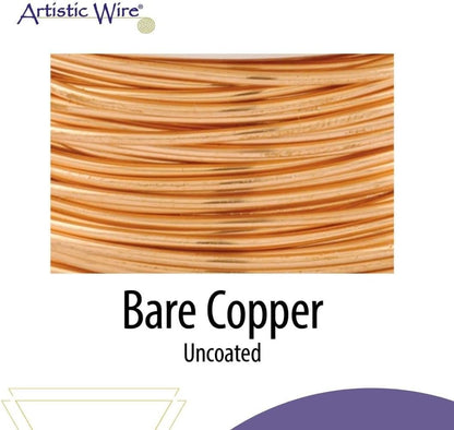 Artistic Wire 14 Gauge Bare Copper Craft Jewelry Wrapping Wire, 10 ft