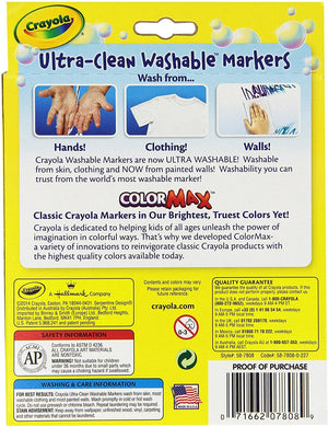 Crayola Broad Point Washable Markers - Pack of 2 (58-7808-2Pack), Blue