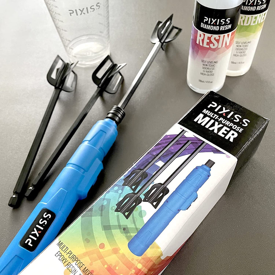 Resin Mixer Epoxy Silicone Paddles - 3 Reusable Pixiss Multipurpose  Bidirectional Paint Stirrer for Drill Epoxy & Paint Mixer Drill Attachment  - Paint Stirrers Epoxy Stirrer - Paint Mixer for Drill