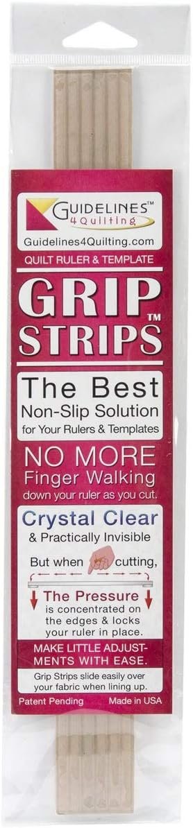 Guidelines4quilting Crystal Clear Grip Strips 6/Pkg-1/4"X11-3/4"