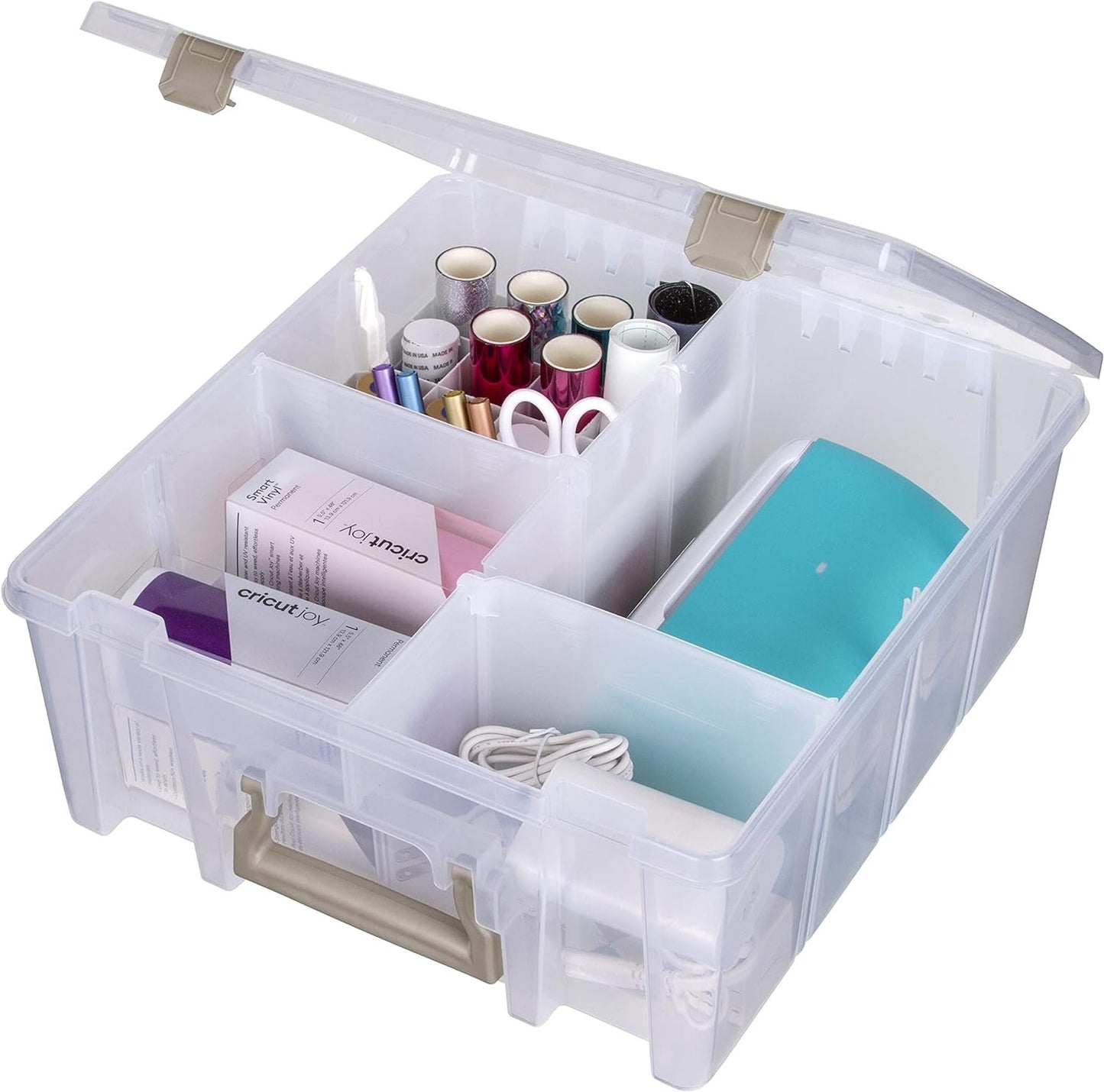 ArtBin Satchel DBLDP TRANSLUCNT, 15.25"X14"X6.25" Translucent