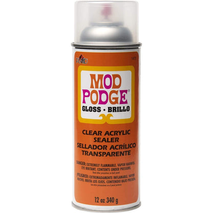 Spray Acrylic Sealer Mod Podge Matte and Gloss 2-Pack, Clear Coating Matte Paint Sealer Spray, 2X Spray Can Sprayer Handle