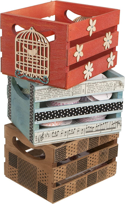 Walnut Hollow 23873 6.5 by 5.3 by 4.25-Inch Crate, Mini
