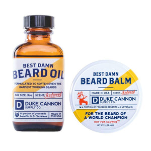 Duke Cannon Supply Co. Beard Bundle: Best Beard Oil, 3oz + Beard Balm, 1.6oz / Made with Natural and Organic Ingredients