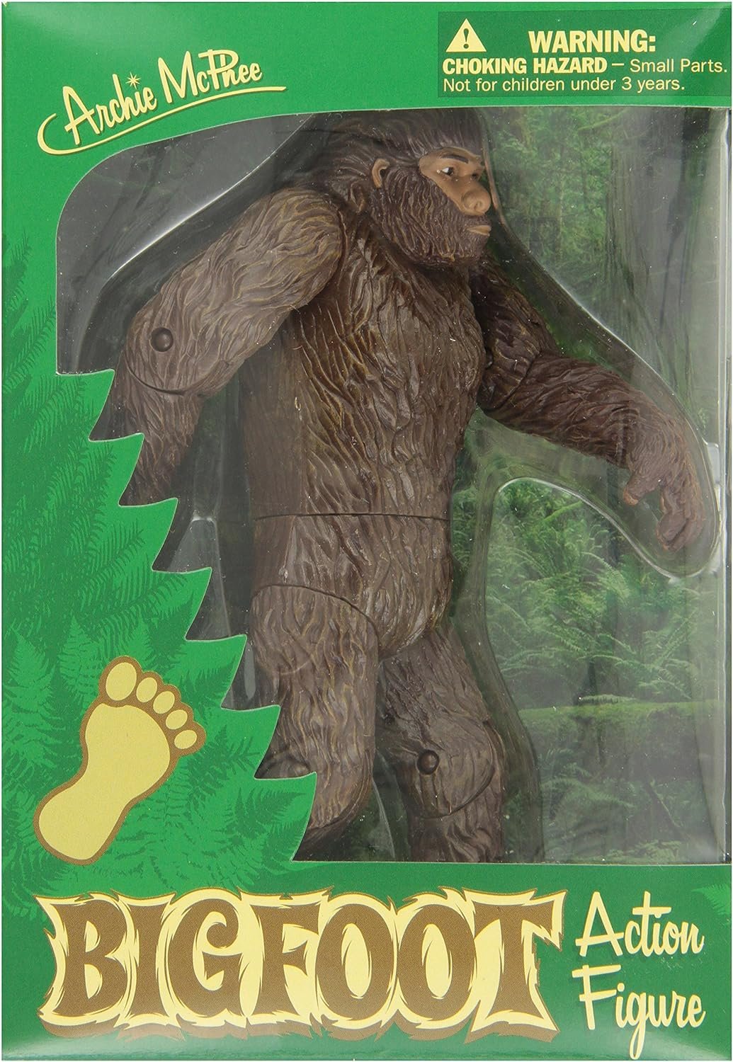 Archie Mcphee Bigfoot Action Figure Brown, Standard