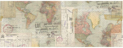 Tim Holtz Idea-Ology Collage Paper Rolls - Travel, Typography and Document - Bundle of Three Rolls