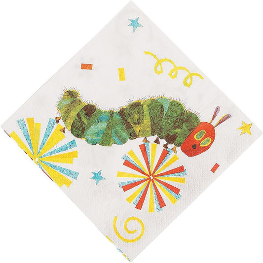 Fun Express - Very Hungry Caterpillar Beverage Napkins for Birthday - Party Supplies - Print Tableware - Print Napkins - Birthday - 16 Pieces
