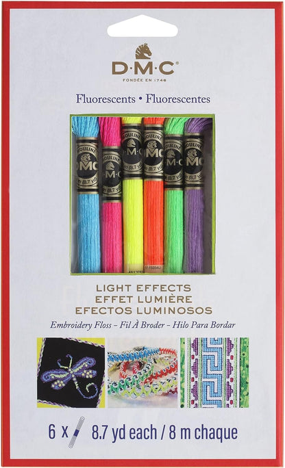 DMC 317WPK4 Light Effects Polyester Embroidery Floss, 8.7-Yard, Holiday