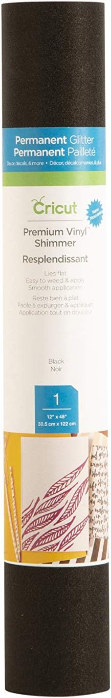 Cricut Shimmer Vinyl, Black