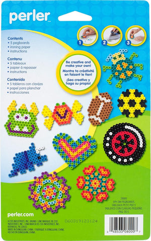 Perler Beads Basic Shapes Clear Pegboard Set, 5 pcs