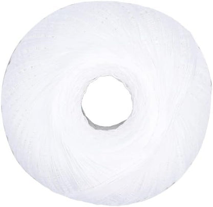 Aunt Lydia Crochet Cotton Jumbo Yarn Thread, 1 Pack, White