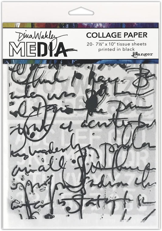 Dina Wakley Media Paper, Text Collage
