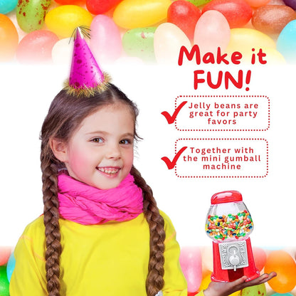 Jelly Belly Buttered Popcorn Jelly Beans (3pack 1.9oz) Mini Gumball Machine for Jelly Belly Dispenser(5"x3.5"x3.5") - Mini Candy Machine for Desk or Countertop