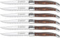 Trudeau Laguiole Steak Knives with Pakkawood Handles (Set of 6), Stainless/Wood