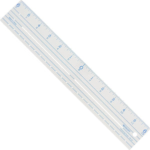 Westcott Plastic Ruler 12"-Zero Centering