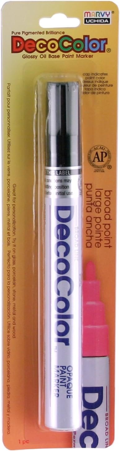 UCHIDA 300-C-1 Marvy Deco Color Broad Point Paint Marker, Black 7.25 x 1.88 x 0.5