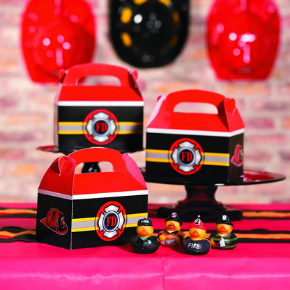 Fun Express Firefighter Rubber Duckies (Set of 12 Ducks) Fire Party Favors and Supplies