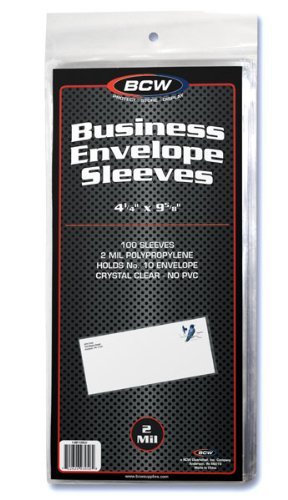 BCW 1-BE10SLV New Business Envelope #10 Sleeves